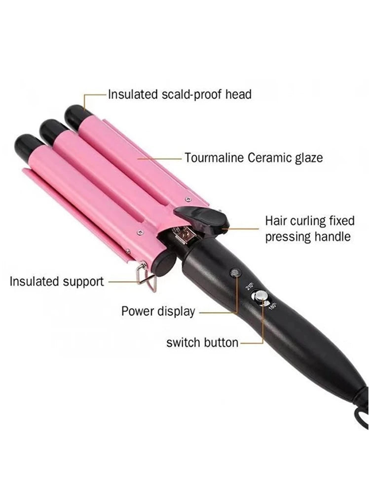 Triple Barrel Hair Curling Iron