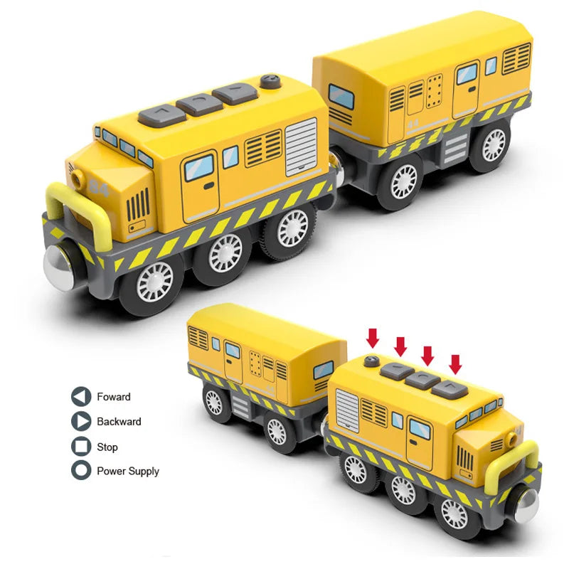 Magnetic Wooden Train Set for Kids