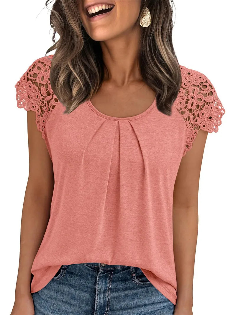 Bella Lace Oversized White Blouse