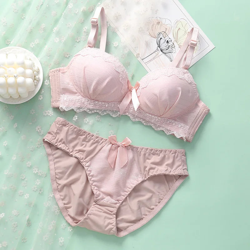 Women Lace Push Up Lingerie Set
