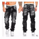 Men’s Hip-Hop Straight Stitch Jeans