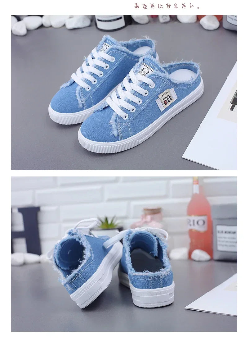 Women Canvas Slippers Casual Flat Shoes