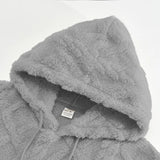 Men Velvet Hooded Pullover Sweater