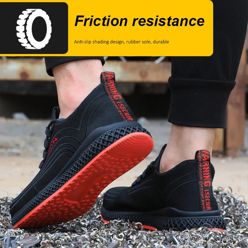 Manlegu Air Mesh Lightweight Safety Sneakers