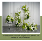 White Green Floral Arrangement Decor