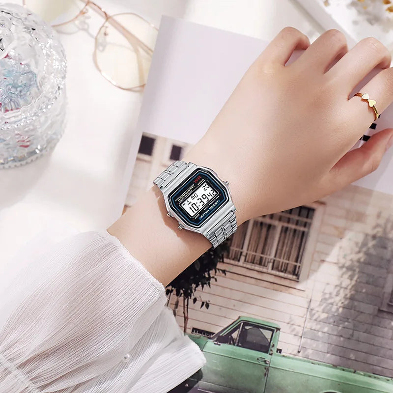 Luxury Rose Gold Digital Watch