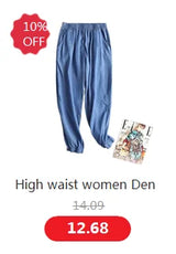Women Vintage Wide Leg High Waist Jeans
