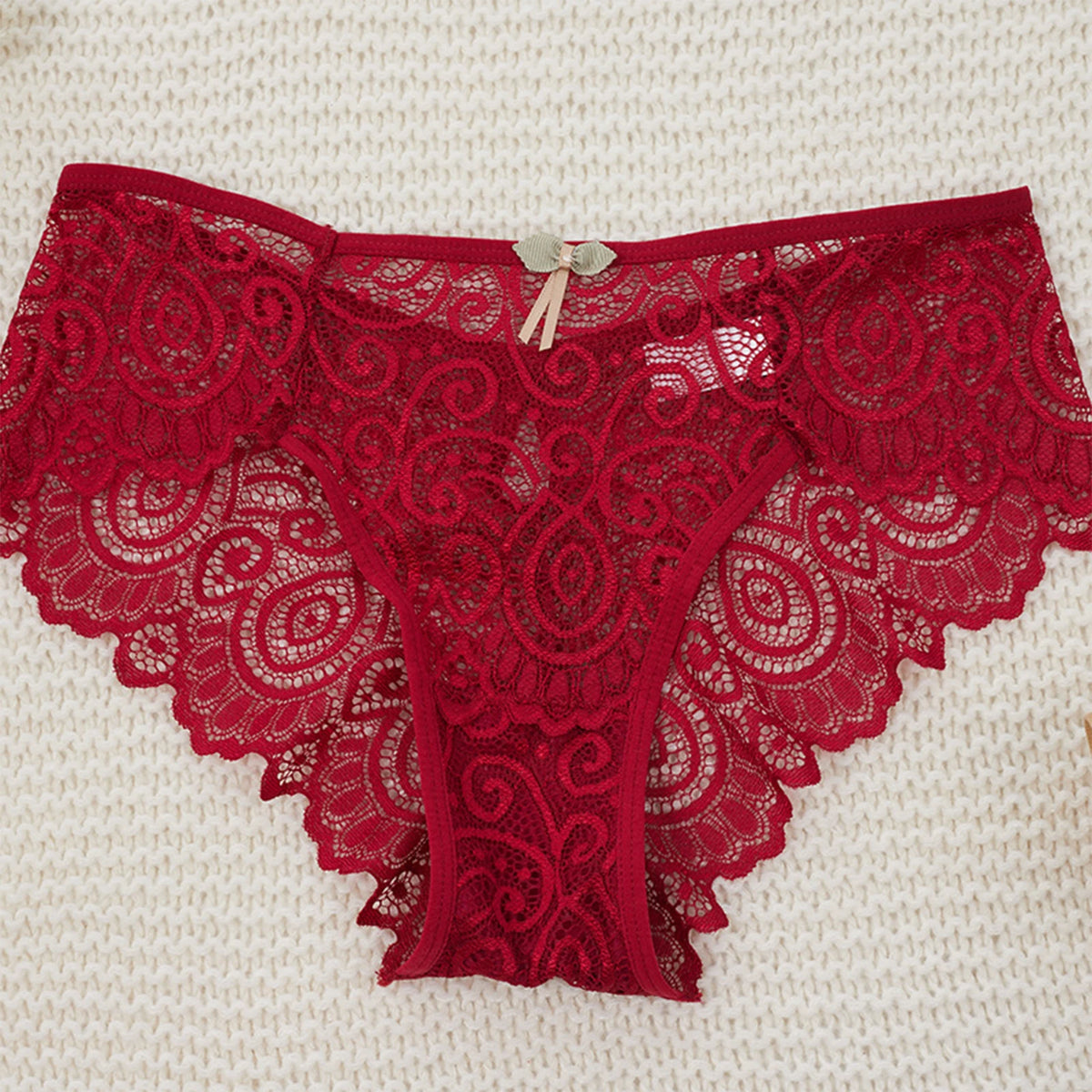 Mid Waist Lace Panties