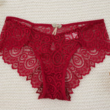 Mid Waist Lace Panties