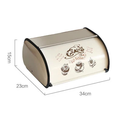 Metal Bread Box with Lid