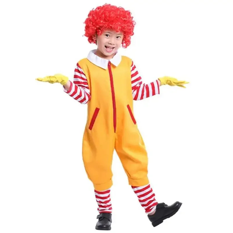 Parent-Child Yellow Clown Costume