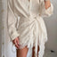 Elegant Satin Lace Midi Dress