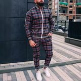 Men's Checkered Sports Tracksuit