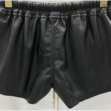 Women's PU Leather Black Shorts