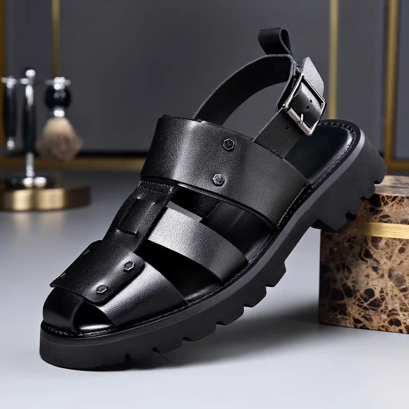 Executive Leather Gladiator Sandals