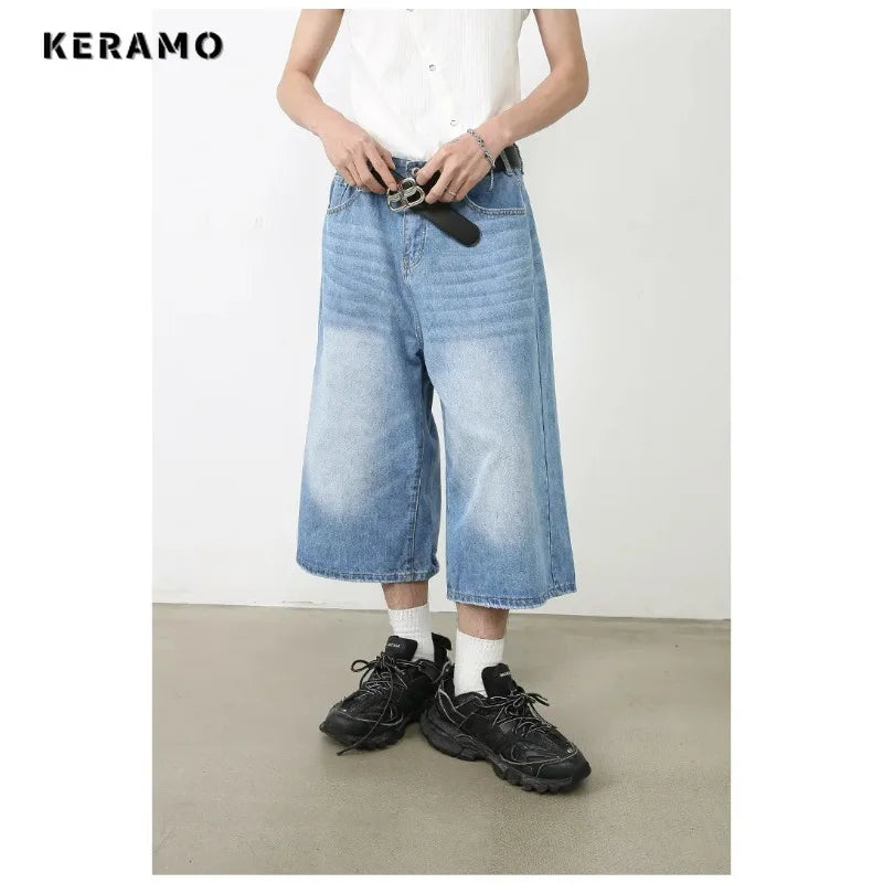 OverEase™ – Vintage Oversize Denim Shorts 2025 (Wide Leg, Relaxed & Throwback Inspired)