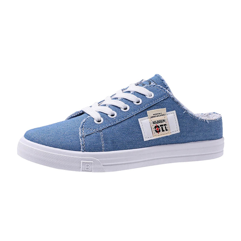 Women Canvas Slippers Casual Flat Shoes