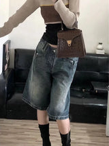 WideRush™ – Baggy Korean Jorts (Y2K Oversized Casual Shorts)