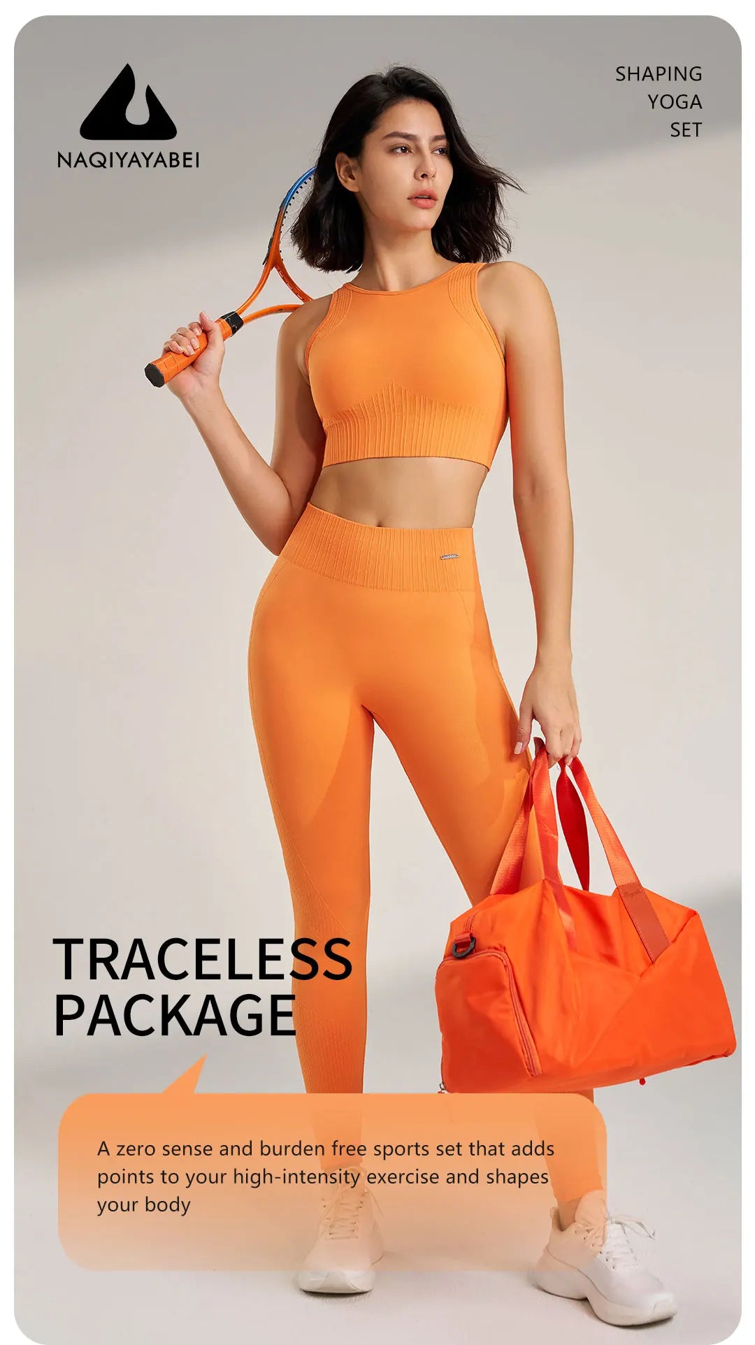 Women High Waist Leggings & Top Set