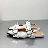 Women Flats – Pointed Toe Slingback Designer Shoes