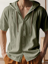 Urban Hooded Button Shirt