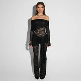 LaceReign™ – See-Through Party Jumpsuit (Seductive, Sheer & Chic)