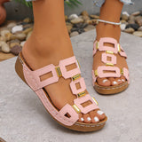 Thick-Soled Wedge Slippers – Large Size 2025