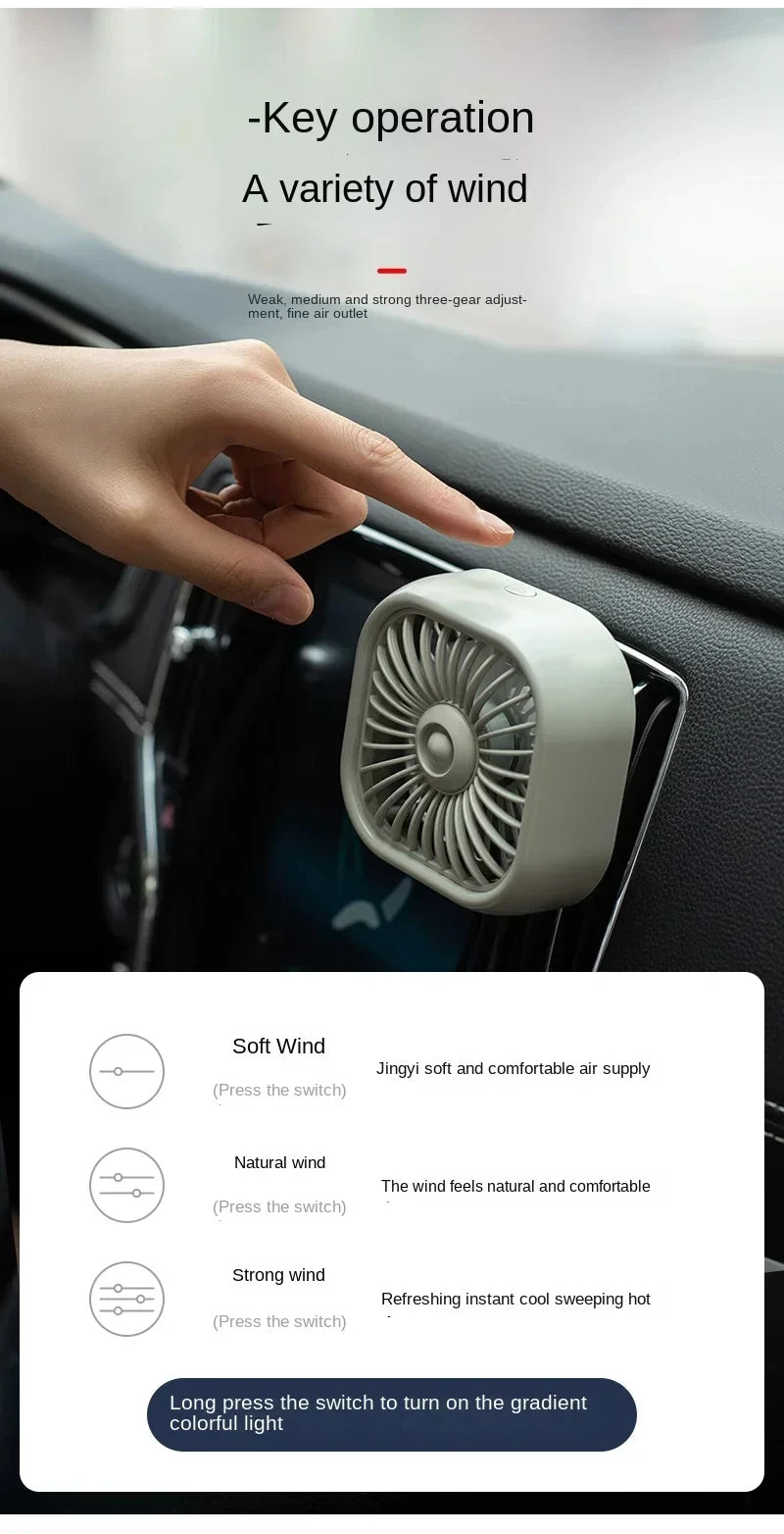 Car Air Outlet Mini USB Fan