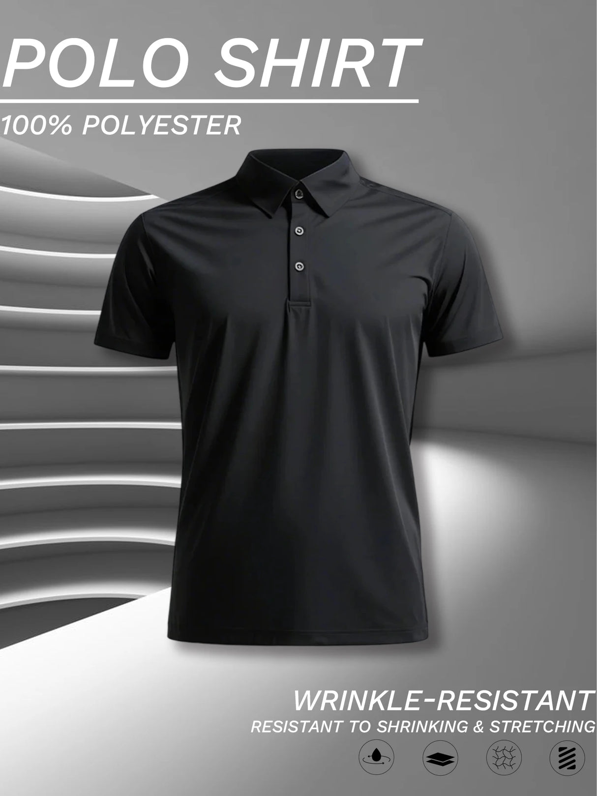 Men Casual Polyester Polo Shirts