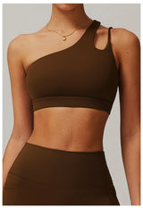 Women Oblique Shoulder Sports Bra