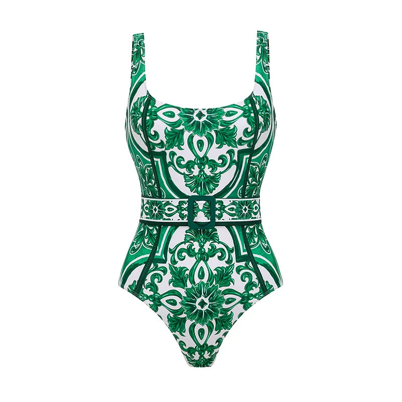 Vintage Print One Piece