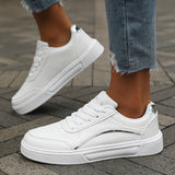Women Sneakers Black Low Top Lace Up Shoes