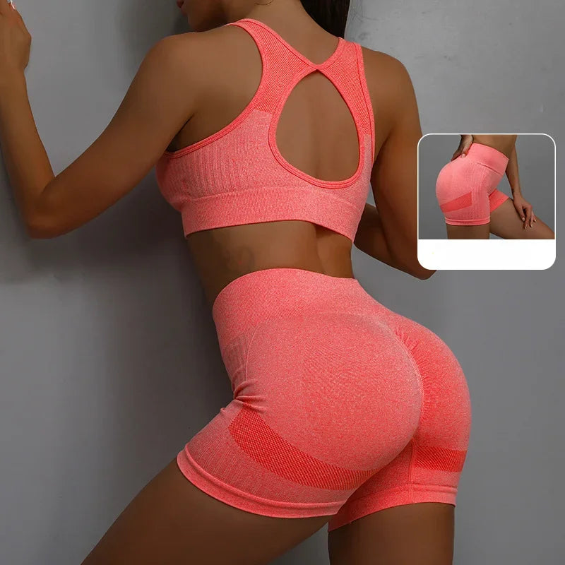 Women Fitness Vest & Shorts Set
