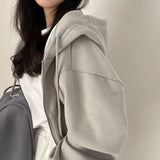 Women's Y2K Cropped Zip Hoodie