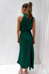 Women's Silk Satin Evening Dress