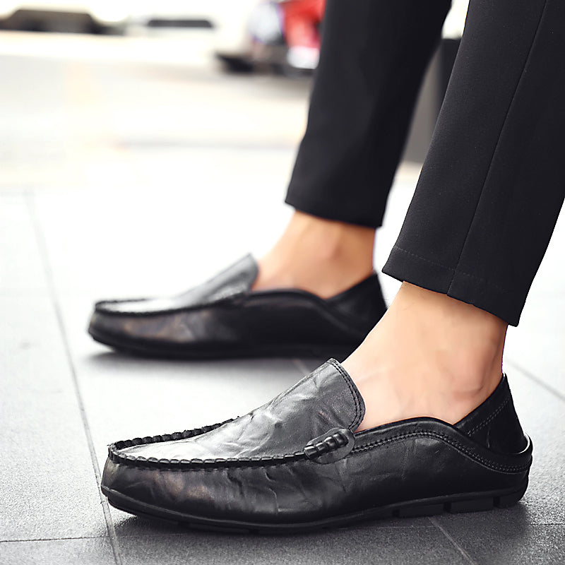 Men Italian Style Leather Moccasins