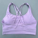 Women Cross Strap Sports Bra with Pads