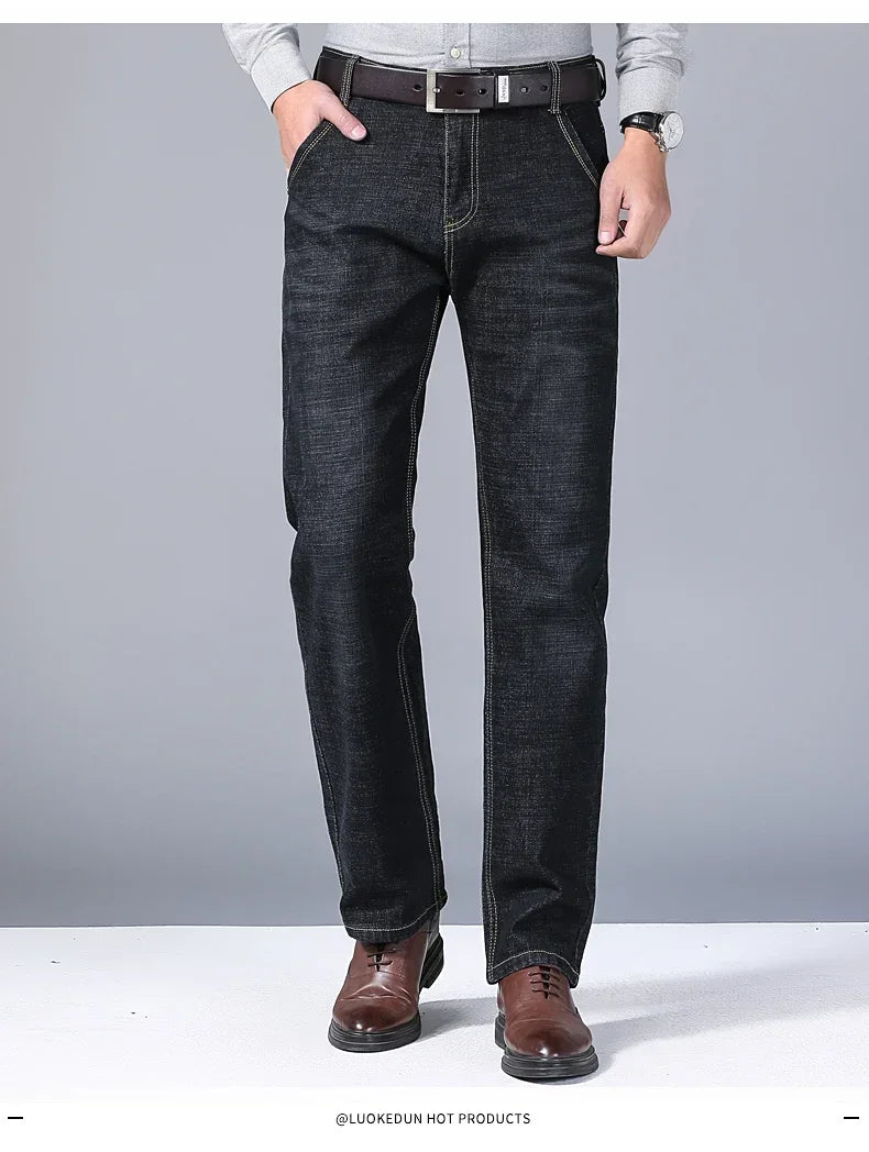 Men’s Classic Black Biker Jeans