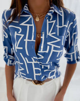 Sophia Striped Office Blouse