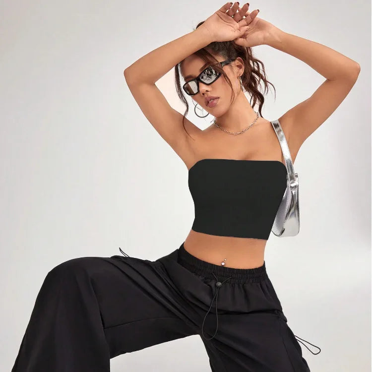 Y2K Solid Crop Tank