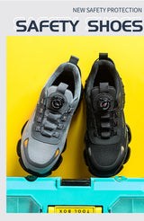 Men Rotating Button Safety Sneakers