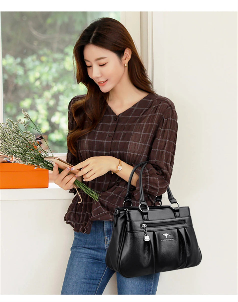 Triple Compartment Tote Bag