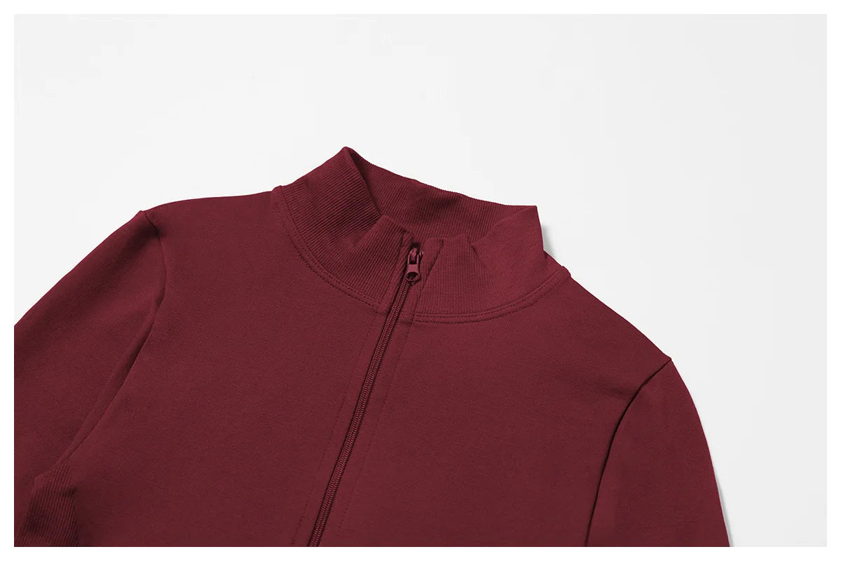 Seamless Women's Long Sleeve Yoga Jacket – Windproof Running Sports Top
