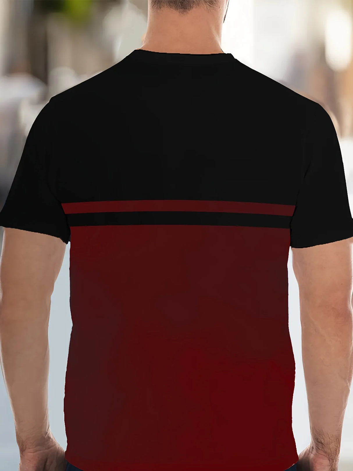 Men’s 3D Stripe Crewneck T-Shirt