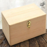 Wooden Storage Box with Lid & Lock
