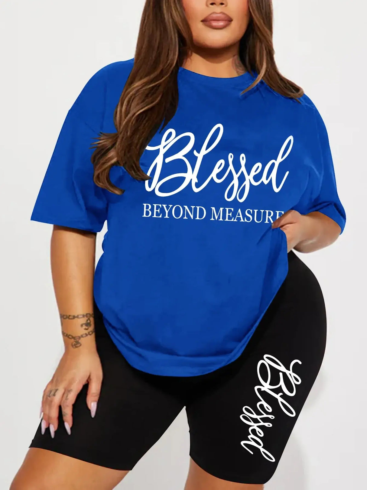 Women Plus Size Summer Casual Short Set