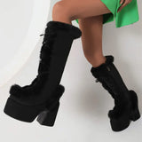 Platform Fur Boots