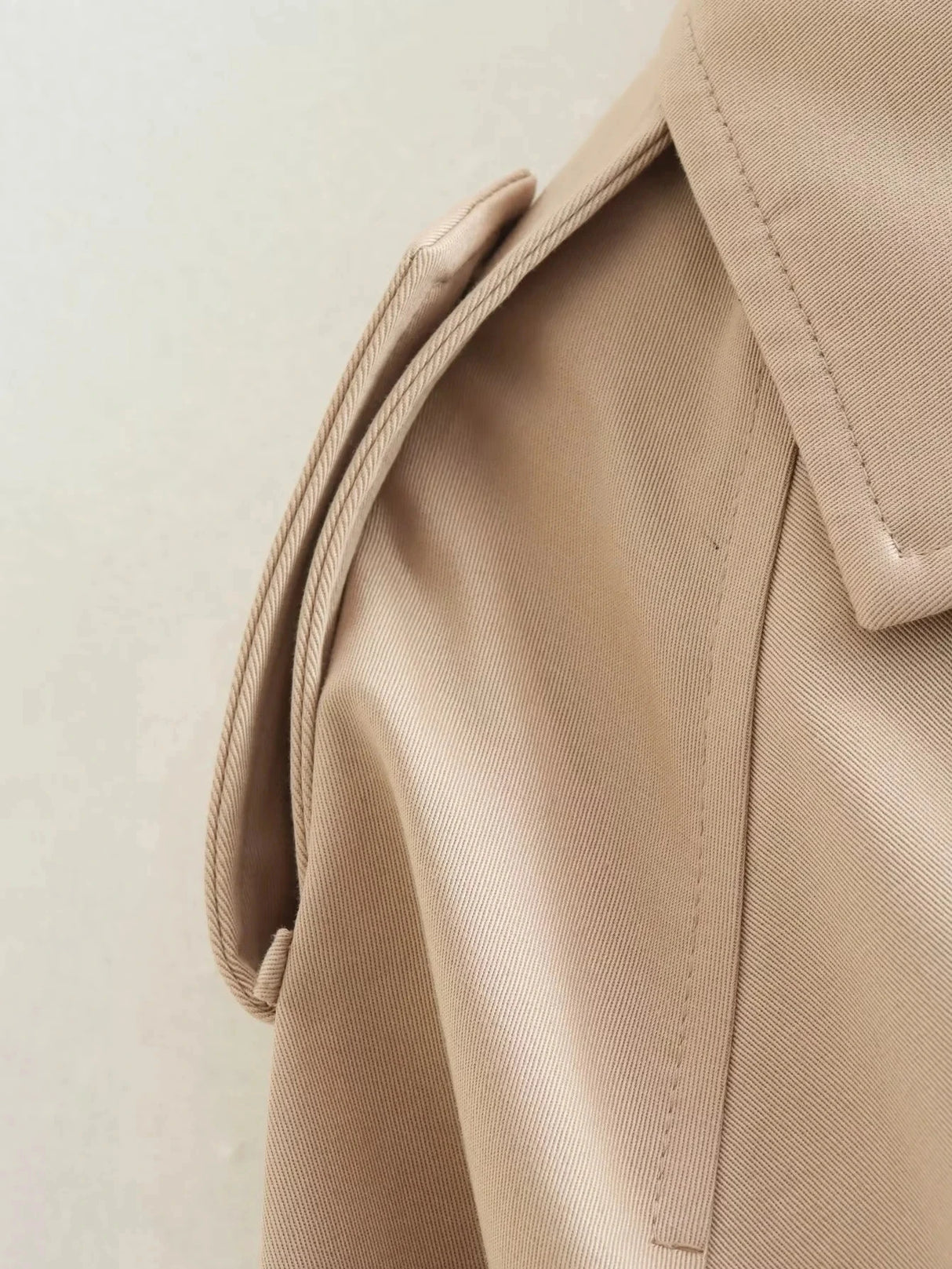 Vintage Cropped Belted Double Breasted Jacket