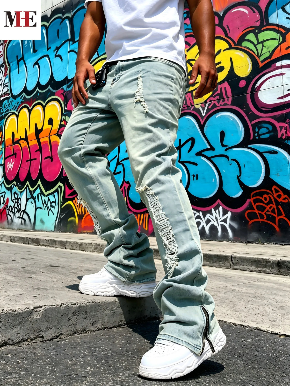 HME Vintage Blue Flare Jeans