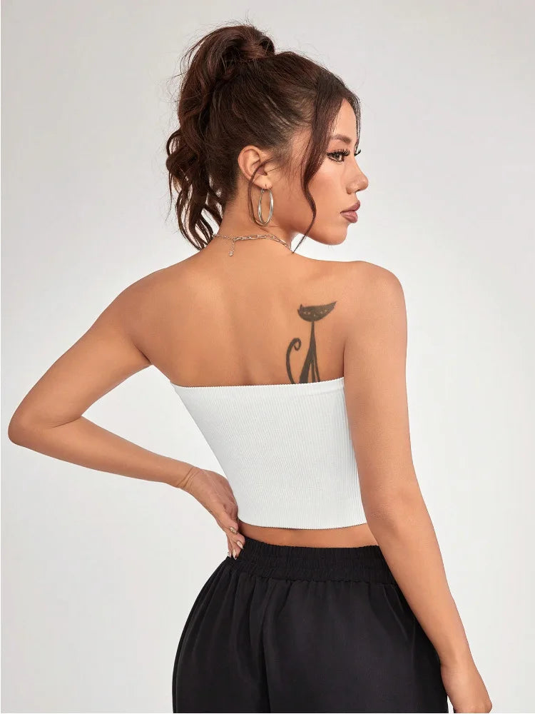 Y2K Solid Crop Tank